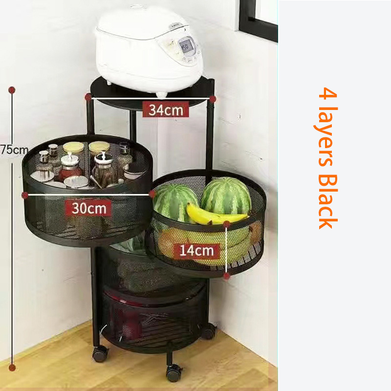 5 Layer Round Shape Kitchen Rack
