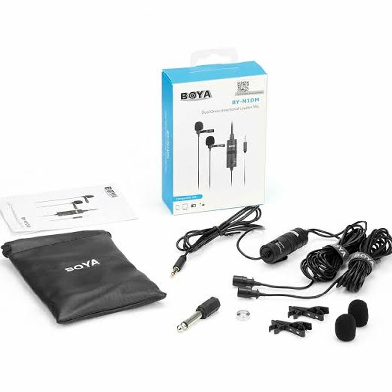 Boya BY-M1DM Dual Omni Directional Lavalier Microphone