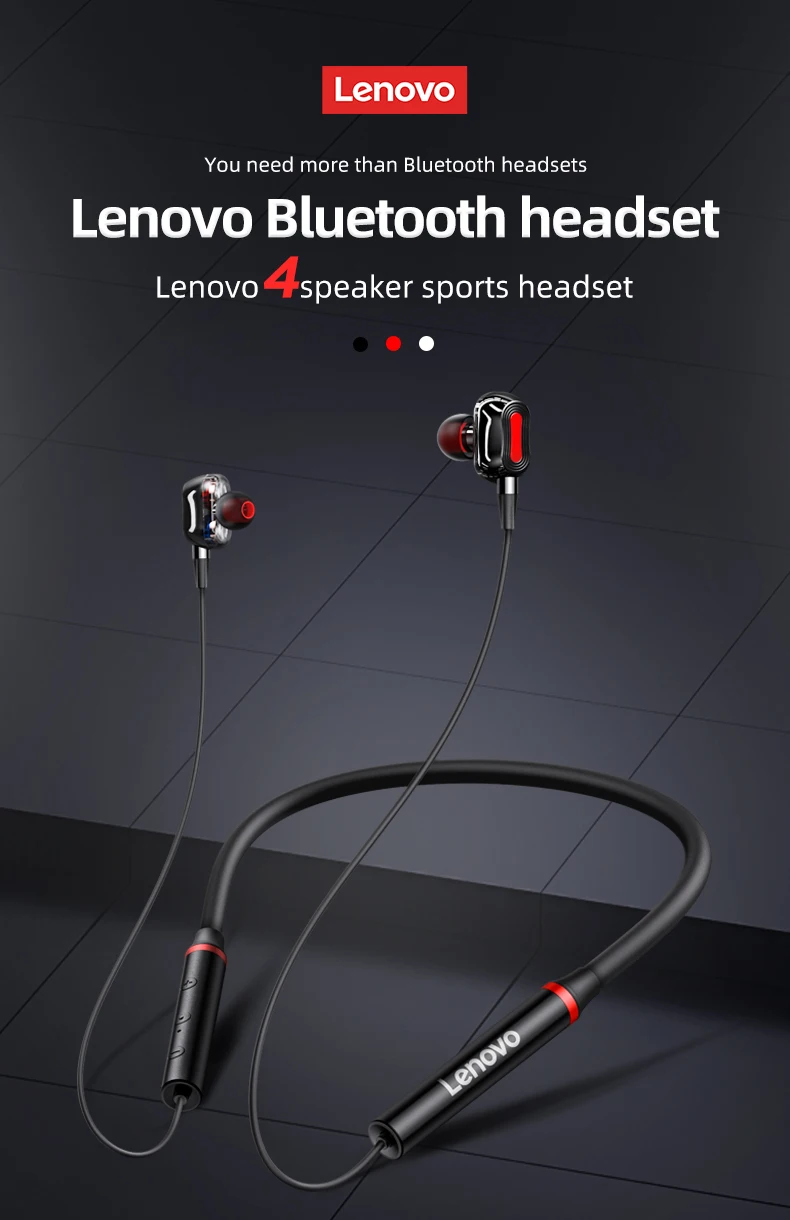 Lenovo HE05 Bluetooth Neckband Earphone Black