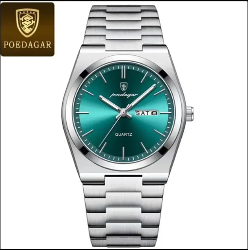 Poedagar New Model Men Watch Luxury Fashion Stainless Steel Quartz Movement Waterproof Wrist-Watch For Men (930)