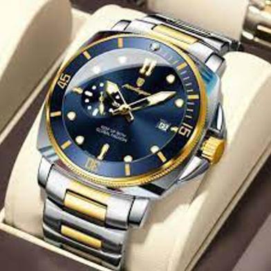Poedagar 873 CH For Men – Silver Gold Green