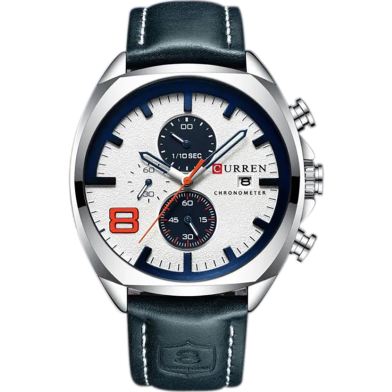 CURREN 8324 Chronograph Fashion Men's Watches Luxury Leather Business Quartz Watch