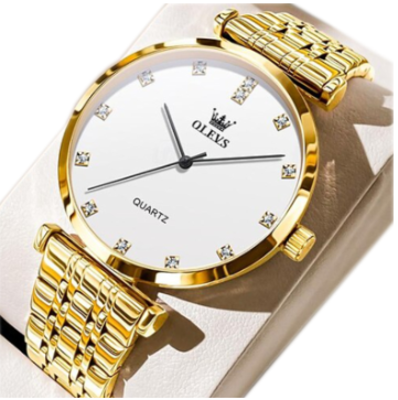 Olevs Men's Watches Simple Fashion Original Quartz Watch for Man Waterproof Stainless Steel Daily Wear Modest Luxury 5596 New