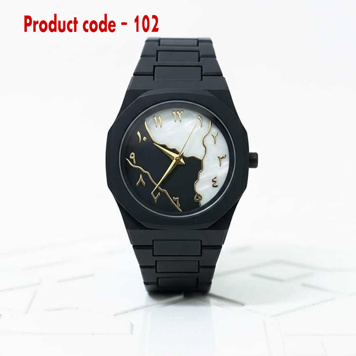 𝐀𝐫𝐚𝐛𝐢𝐜 𝐝𝐢𝐬𝐢𝐭 𝐜𝐚𝐫𝐛𝐨𝐧 𝐟𝐢𝐛𝐞𝐫 𝐛𝐨𝐝𝐲 𝐰𝐚𝐭𝐜𝐡(𝟒𝟔 𝐠𝐦 𝐰𝐞𝐢𝐠𝐡𝐭) = black 𝐚nd White - Product code- 102