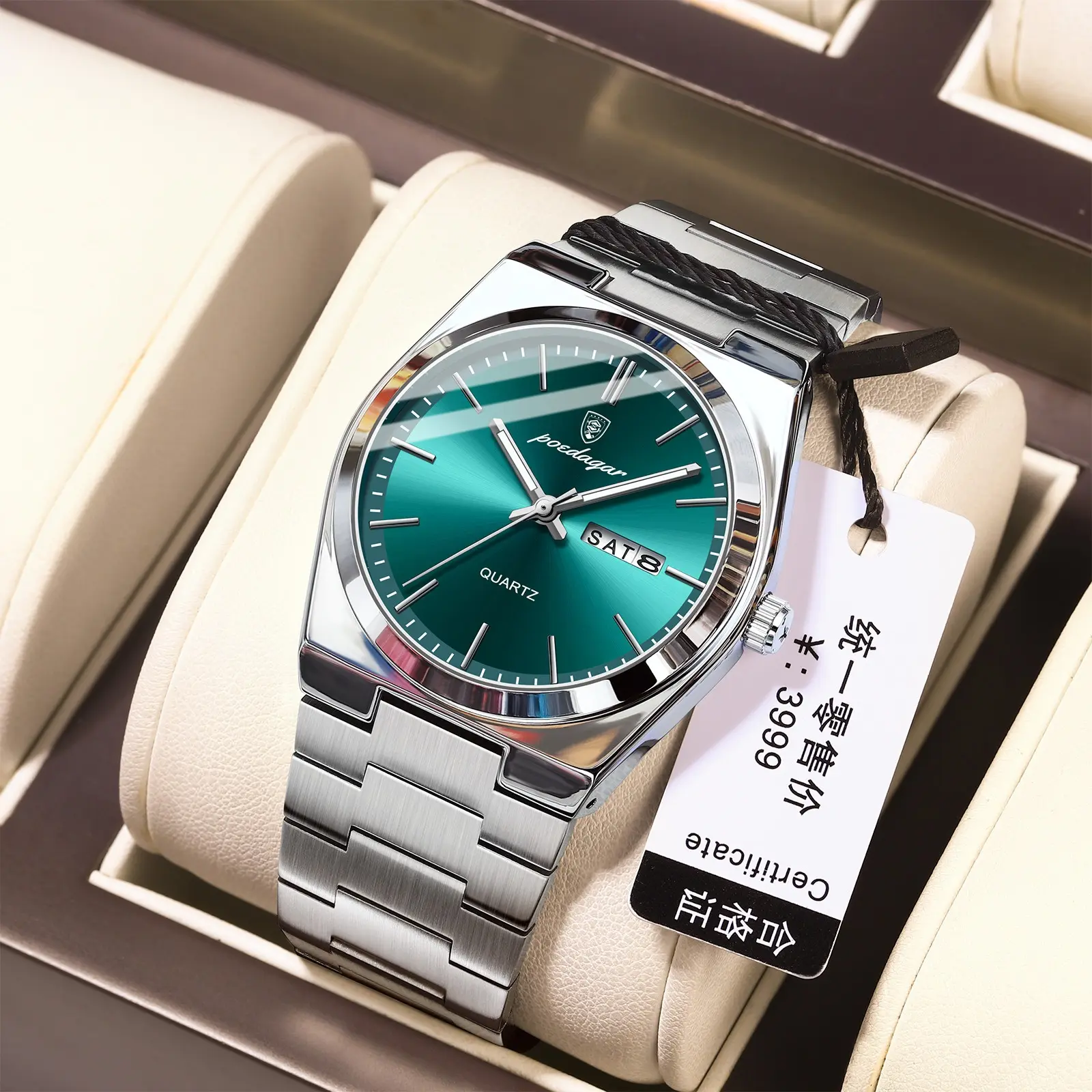 Poedagar New Model Men Watch Luxury Fashion Stainless Steel Quartz Movement  Wrist-Watch For Men (930)