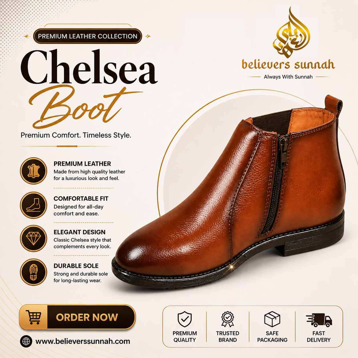Urban Elegance Mustered Chelsea Boot